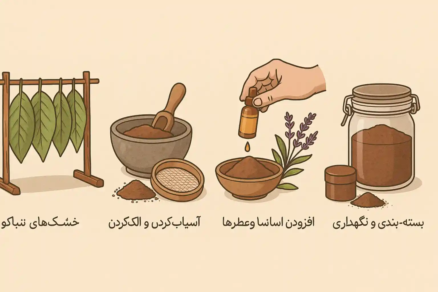 روش تهیه انفیه مرحله به مرحله