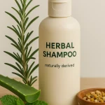 عکس یک عدد شامپو در کنار گیاهان مختف