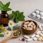 عکس داروهای شیمیایی در کنار داروهای گیاهی