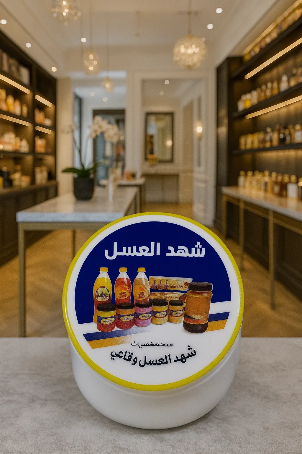 محصول شهد العسل در قفسه فروشگاه آرایشی و بهداشتی لوکس
